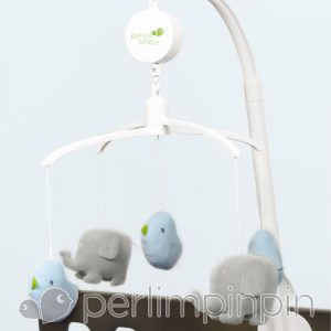 Perlimpinpin Musical Cot Mobile - Ellie and Blue Birds