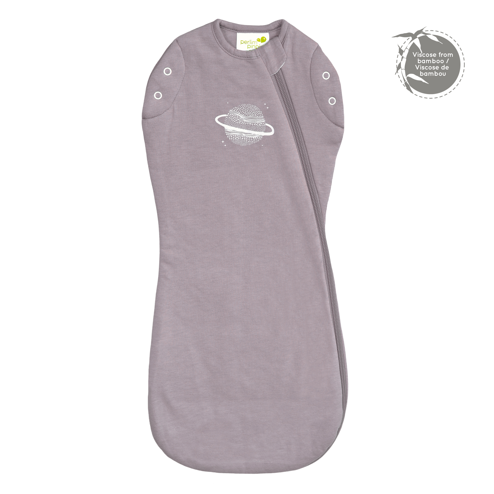 Perlimpinpin Bamboo Newborn Cocoon Plum with Planet