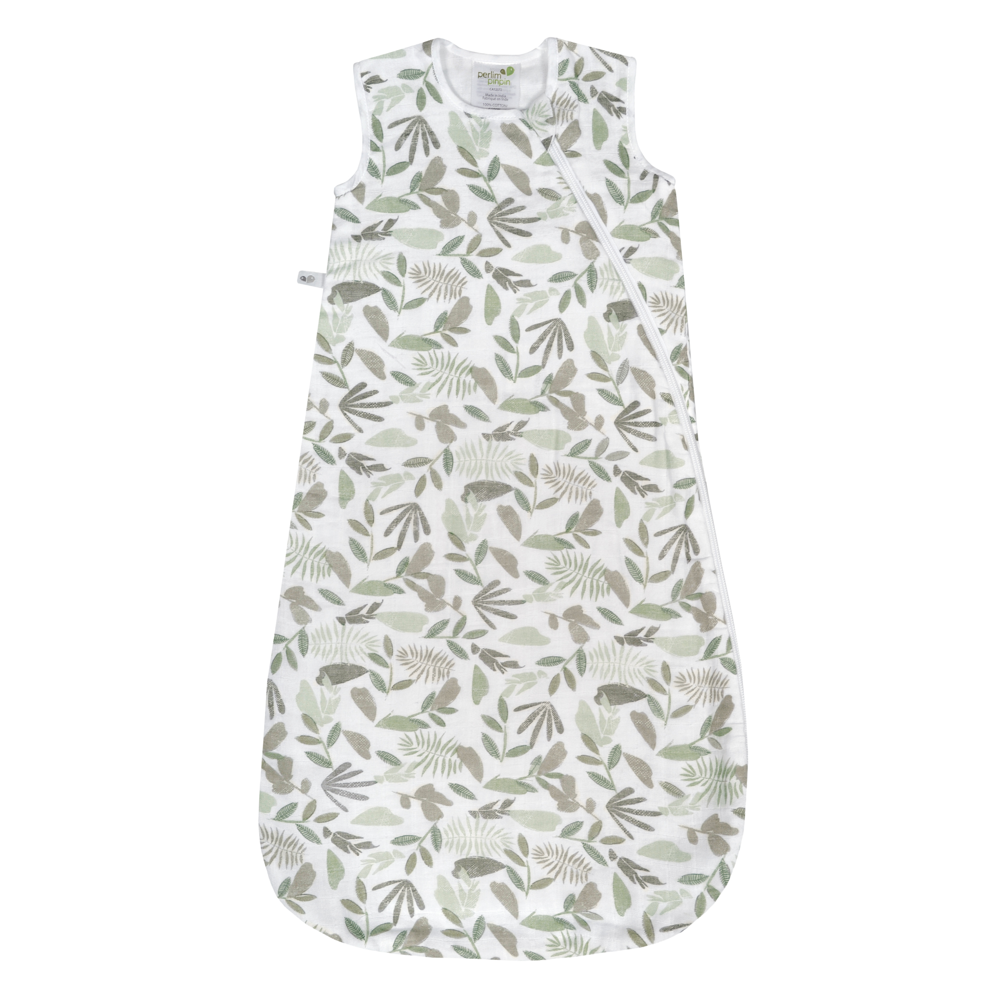 Perlimpinpin Muslin Nap Bag Green Leaves