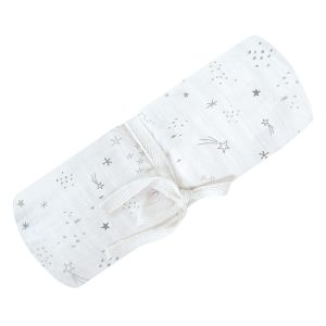 Perlimpinpin Muslin Swaddle - Grey Stars