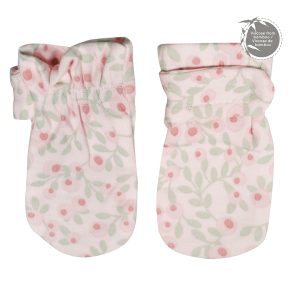 Perlimpinpin Bamboo Scratch Mittens Round Flowers