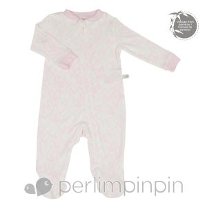 Perlimpinpin Bamboo Pajama Pink Hearts