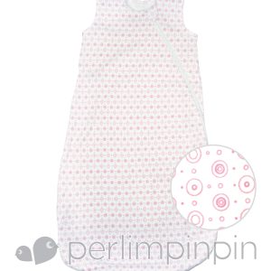 Perlimpinpin Cotton Interlock Nap Bag Pink Circles