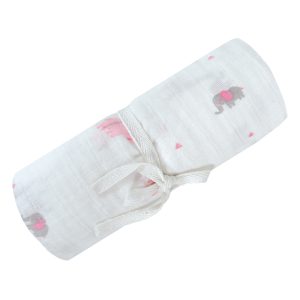 Perlimpinpin Muslin Swaddle - Pink Safari