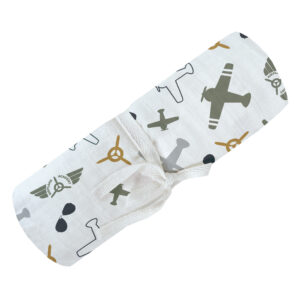 Perlimpinpin Muslin Swaddle - Planes